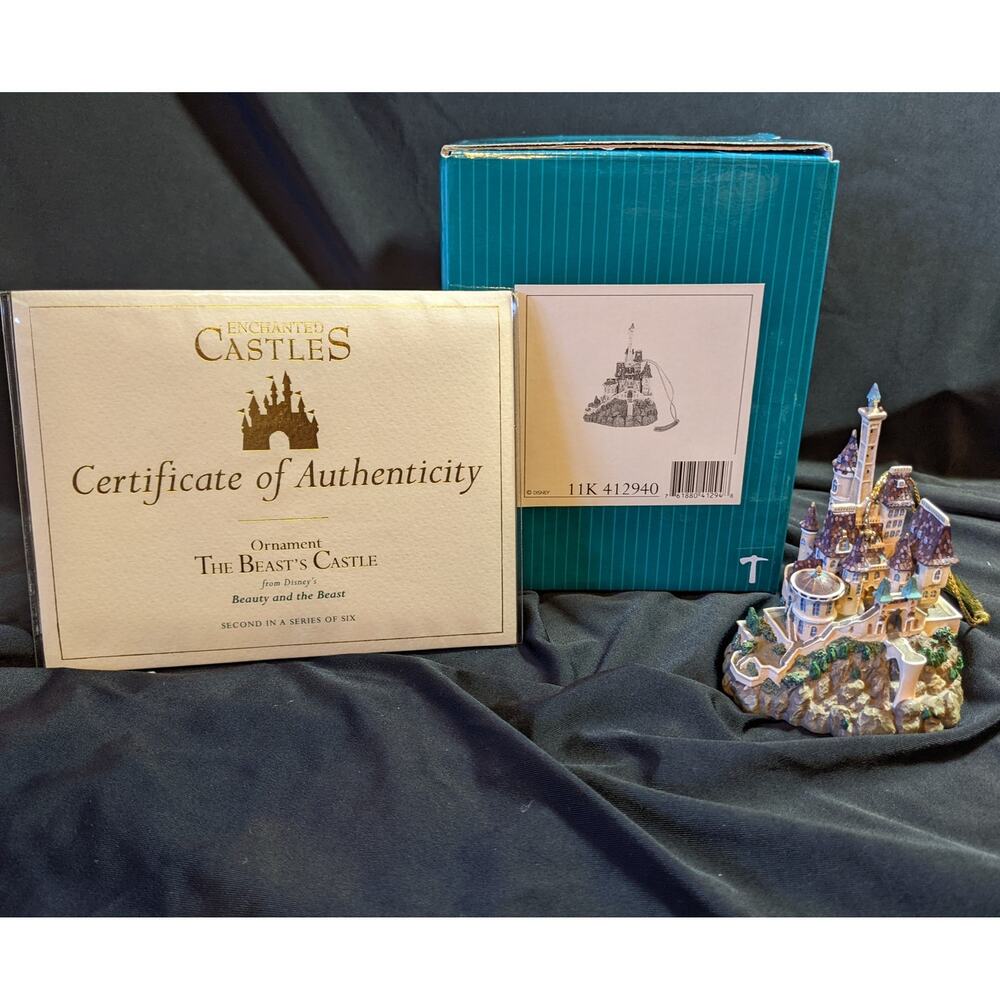 DISNEY WDCC Beast Castle Ornament Beauty and the Beast Enchanted Places 1998 COA